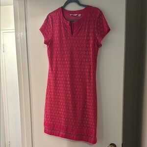 Isaac Mizrahi Pink Sheath V-Neck Dress